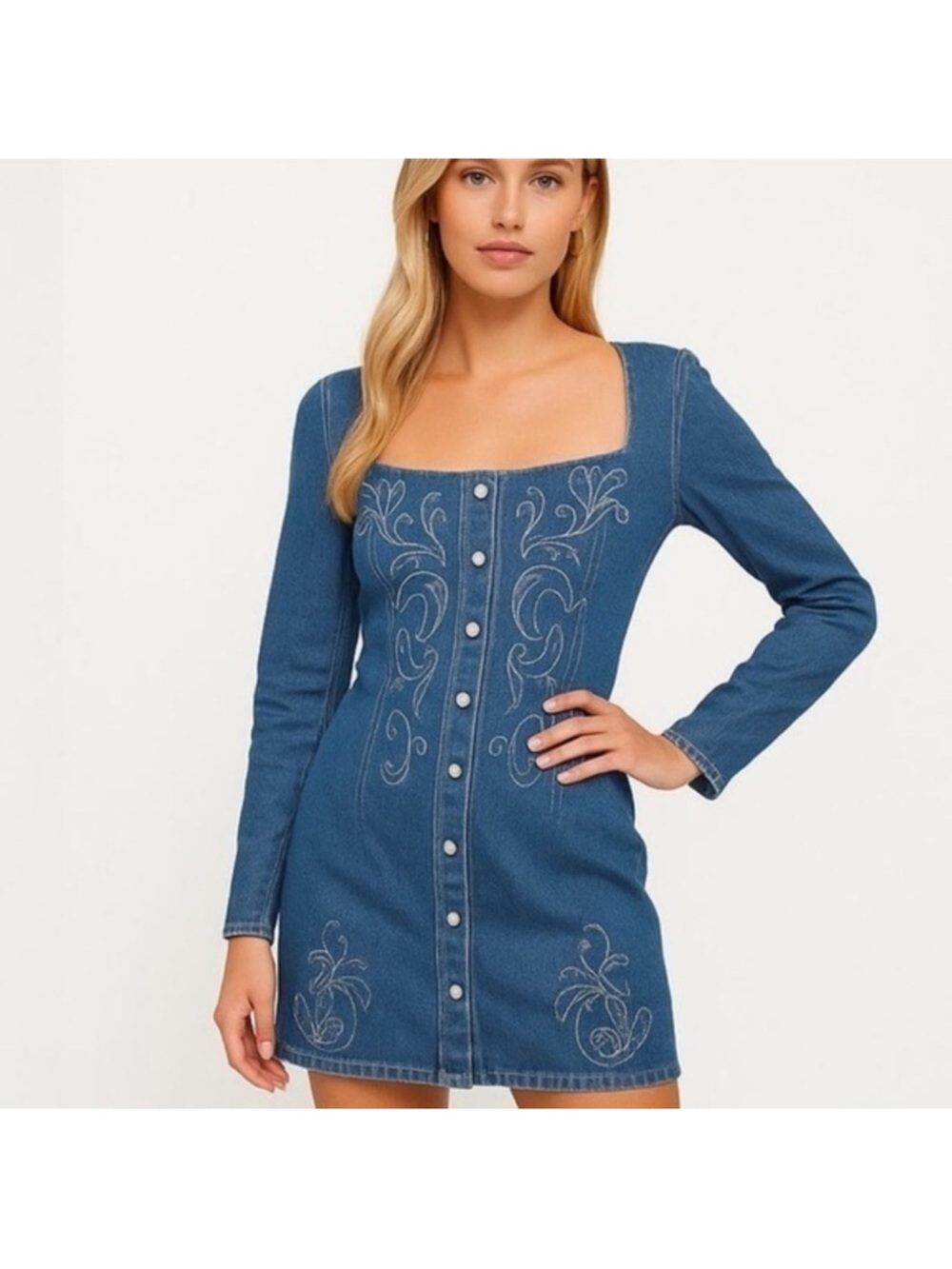 Avec les Filles western denim dress - Picture 6 of 12